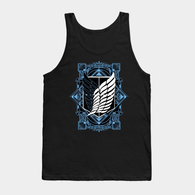 Scouting Legion AOT Anime Fanart Tank Top by Planet of Tees